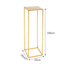 Breeins Gold Flower Vase Column Stand for Home Party Wedding Decorations