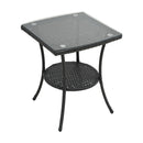 Breeins 3-Piece PE Rattan Wicker Garden Furniture Bistro Set