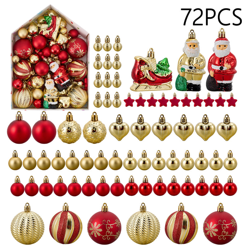 Lifeideas 72-Piece Christmas Ornaments Set For Tree Decorations