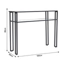 Livingandhome Modern Multi-function Tempered Glass Console Table