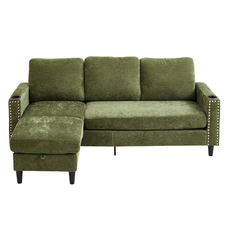 Livingandhome Industrial Style Polyester Sofa