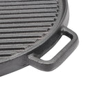 Lifeideas Black Cast Iron Grill Pan with Handles