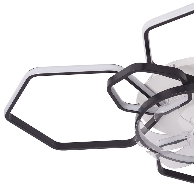 Cottonfy UK Geometric LED Ceiling Fan Light