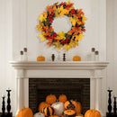 Livingandhome Artificial Maple Leaf Wreath Outdoor Decoration for Christmas