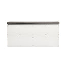 Livingandhome Grey Padded Shoe Storage Bench