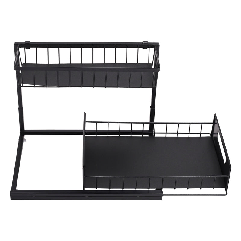 Lifeideas Black Carbon Steel Cabinet Rack