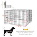 PawHut 8 Panel DIY Dog Pen With Door For Indoor/Outdoor Use, 76cm High