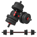 HOMCOM 30kg/20kg Adjustable 2 IN 1 Barbell Dumbbells Weight Set For Body Fitness
