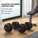 HOMCOM 30kg/20kg Adjustable 2 IN 1 Barbell Dumbbells Weight Set For Body Fitness