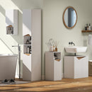 HOMCOM Under Sink Cabinet, Bathroom Sink Cabinet for Basin without Pedestal
