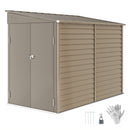 Outsunny 5 X 9ft Galvanised Metal Garden Shed With Foundation Kit