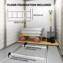 Outsunny 5 X 9ft Galvanised Metal Garden Shed With Foundation Kit