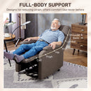 HOMCOM Linen Fabric Electric Recliner Chair with Remote Control