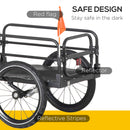 HOMCOM Bike Trailer Wagon Bicycle Cargo Trailer w/ Suspension, 2 Wheels, Black