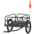 HOMCOM Bike Trailer Wagon Bicycle Cargo Trailer w/ Suspension, 2 Wheels, Black