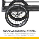 HOMCOM Bike Trailer Wagon Bicycle Cargo Trailer w/ Suspension, 2 Wheels, Black