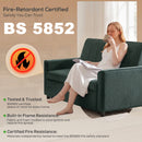 HOMCOM 2 Seater Sofa Bed, 3-in-1 Velvet Pull Out Sleeper Sofa, Dark Green