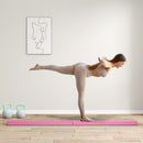 SPORTNOW 7.7FT Folding Gymnastics Balance Beam with Anti-Slip Base, Pink