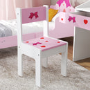 AIYAPLAY Children Study Table and Chair w/ Storage, Pull-out Drawer