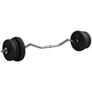 SPORTNOW 25KG Adjustable Barbell Weights Set For Home Gym Strength Training