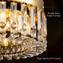 HOMCOM Crystal Ceiling Light with 225 Crystal Pendants, Gold Tone