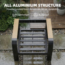 Outsunny Garden Furniture Set with L-Shaped Sofa, Armchair and Table