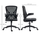 Vinsetto Mesh Office Chair Computer Chair With Swivel Wheels For Home Office
