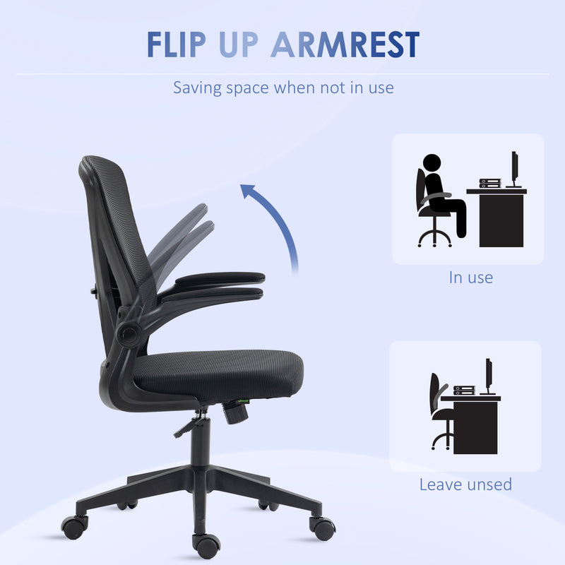 Vinsetto Mesh Office Chair Computer Chair With Swivel Wheels For Home Office