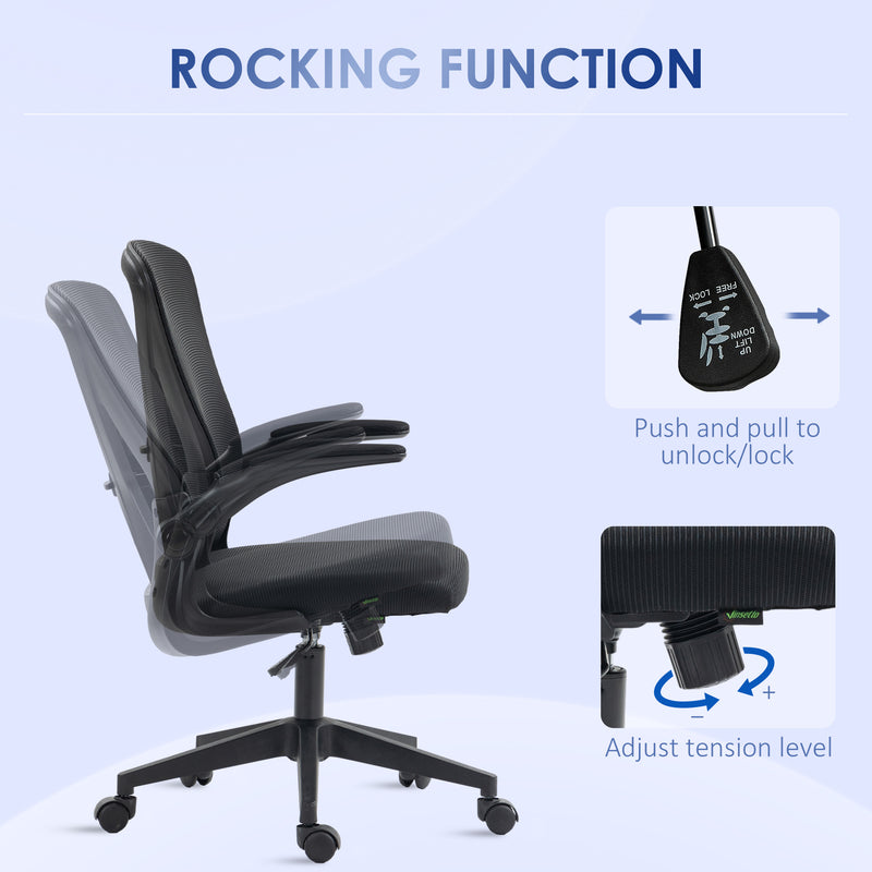 Vinsetto Mesh Office Chair Computer Chair With Swivel Wheels For Home Office