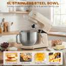 HOMCOM 6L 1400W Stand Mixer With 11 Speeds & Fermentation Function, Cream