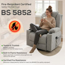 HOMCOM Power Lift Recliner Chair With Vibration Massage, Light Grey
