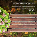 Outsunny Wooden Garden Planter & Bench Combination Garden Raised Bed