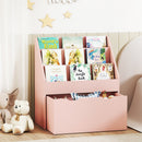 AIYAPLAY Kids Bookcase W/ 3 Tier Shelves, Drawer, For Bedroom, Nursery, Pink