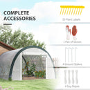 Outsunny Walk-in Tunnel Greenhouse, Upgraded Structure, Mesh Door & Windows