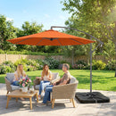 Outsunny 3(m) Banana Parasol Cantilever Umbrella Garden W/ Base Weights