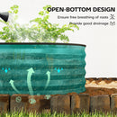 Outsunny Set of 2 Raised Beds for Garden with Metal Plant Stakes, Green