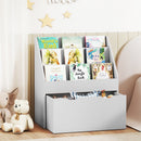 AIYAPLAY Kids Bookcase W/ 3 Tier Shelves, Drawer, For Bedroom, Nursery, Grey