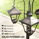 Outsunny Solar Lamp Post Dusk-to-Dawn Sensor 185 cm Black