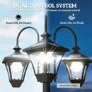Outsunny Solar Lamp Post Dusk-to-Dawn Sensor 185 cm Black