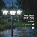 Outsunny Solar Lamp Post Dusk-to-Dawn Sensor 185 cm Black