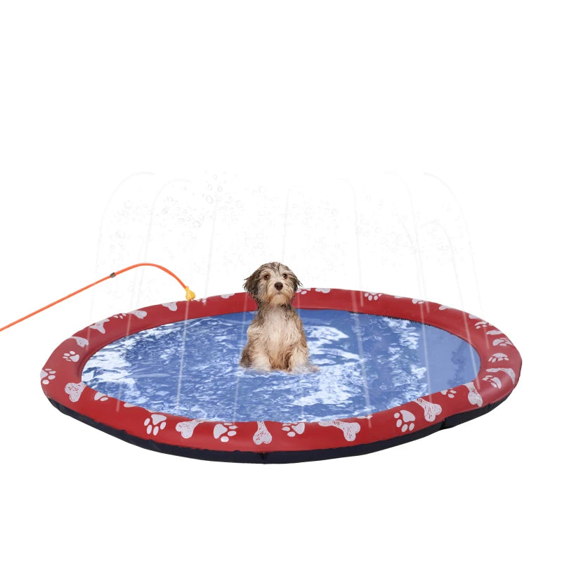 PawHut Pet Splash Pad 150cm - Red