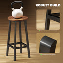 HOMCOM Barstools, Breakfast Bar Stools With Footrest, Rustic Brown