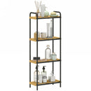 HOMCOM Tier Bamboo Bathroom Shelf, Freestanding Shelving Unit