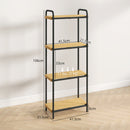 HOMCOM Tier Bamboo Bathroom Shelf, Freestanding Shelving Unit