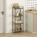 HOMCOM Tier Bamboo Bathroom Shelf, Freestanding Shelving Unit