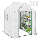 Outsunny Walk-in Greenhouse With, Outdoor Small Greenhouse, White