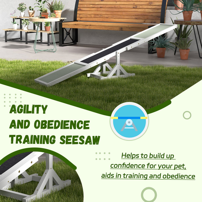 PawHut Wooden Pet Seesaw For Big Dogs With Anti-Slip Surface