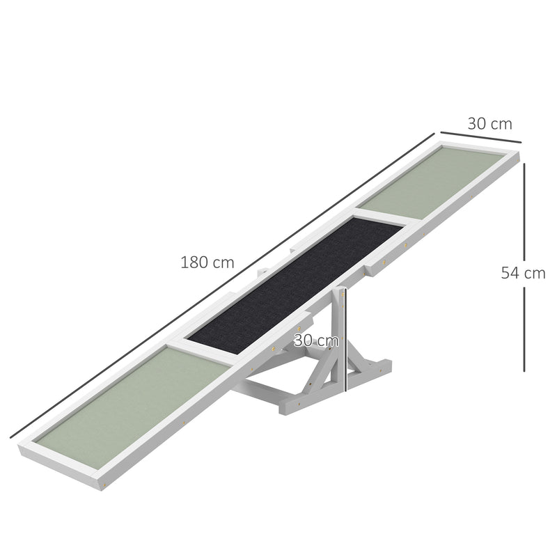 PawHut Wooden Pet Seesaw For Big Dogs With Anti-Slip Surface