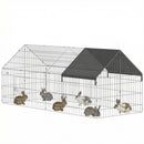 PawHut Rabbit Run, Pet Playpen W/ Protective Cover, 180 X 75 X 75 Cm, Black