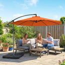 Outsunny 3(m) Banana Parasol Cantilever Umbrella Garden W/ Base Weights